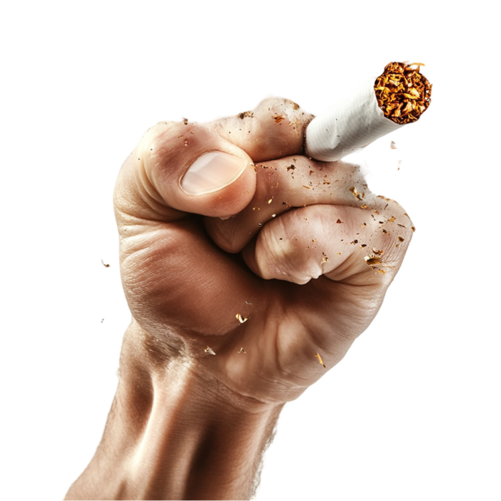 Strong Hand Holding a Small Brown Object png