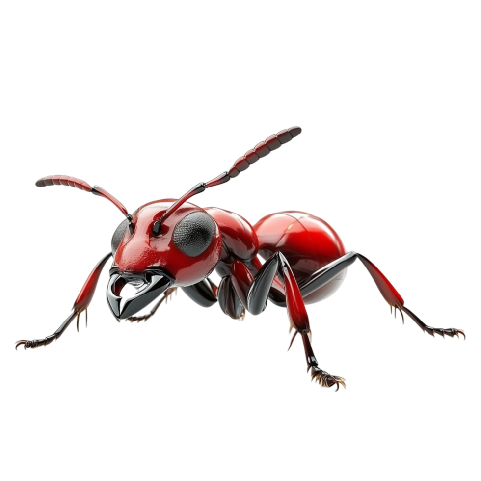 Realistic Red Fire Ant with Detailed Features png
