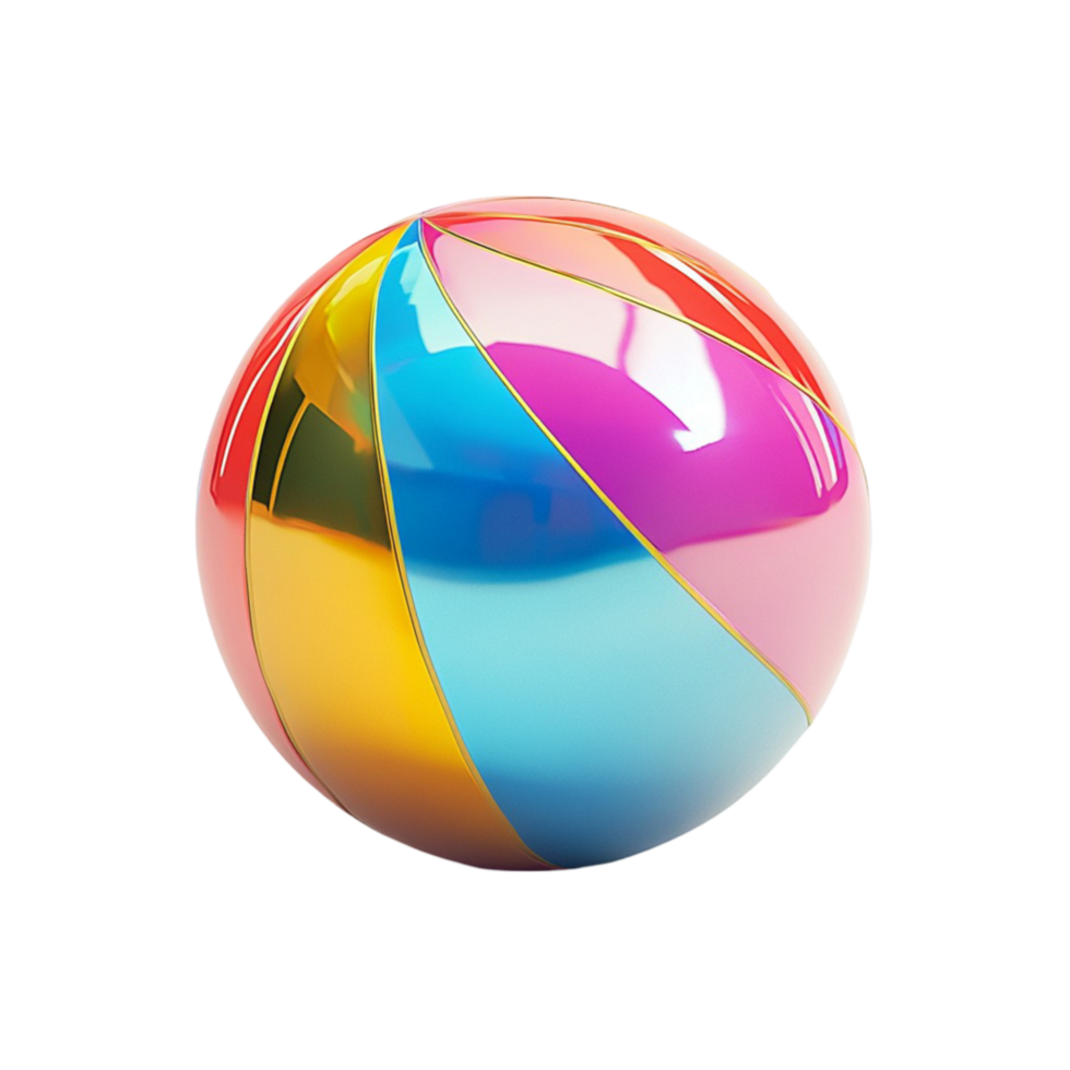 Colorful Swirl Ball with Abstract Design png