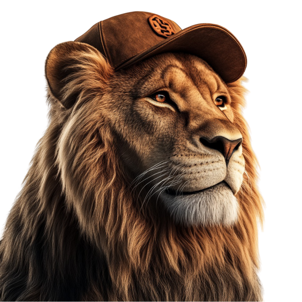 Realistic Lion with Cap png