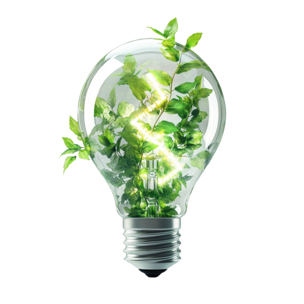 Botanical Light Bulb Concept png