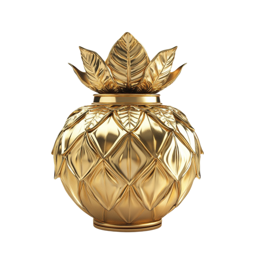 Golden Pineapple Vase png