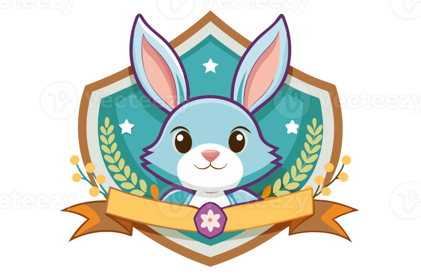 Mascot rabbit logo cartoon illustration png