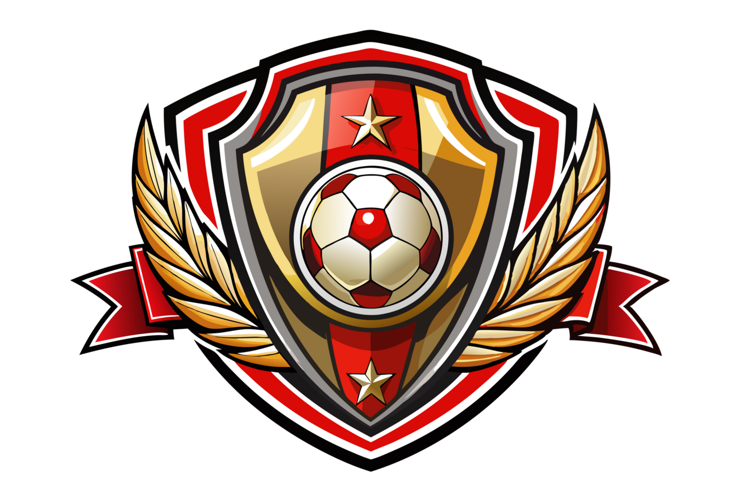 Vintage Modern badge emblem Football soccer png