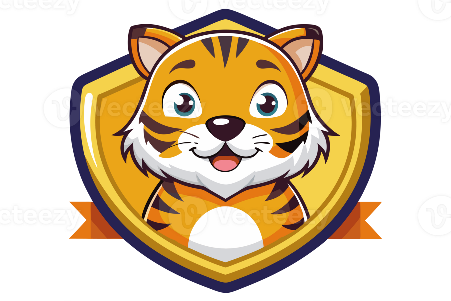Tiger Head Mascot Creative Design cartoon illustration png