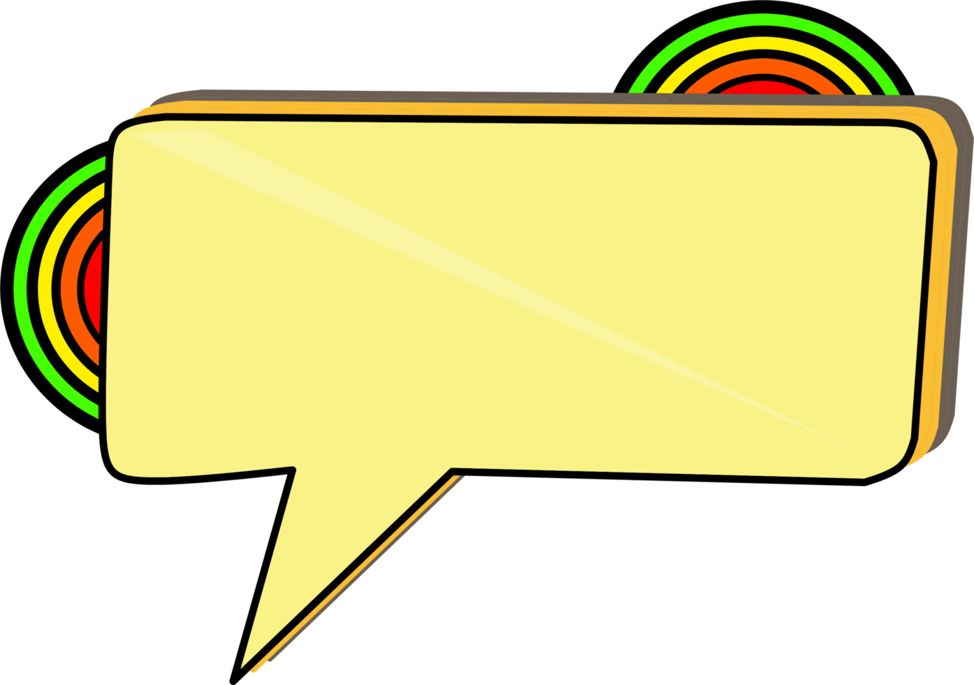 Yellow speech bubble icon png
