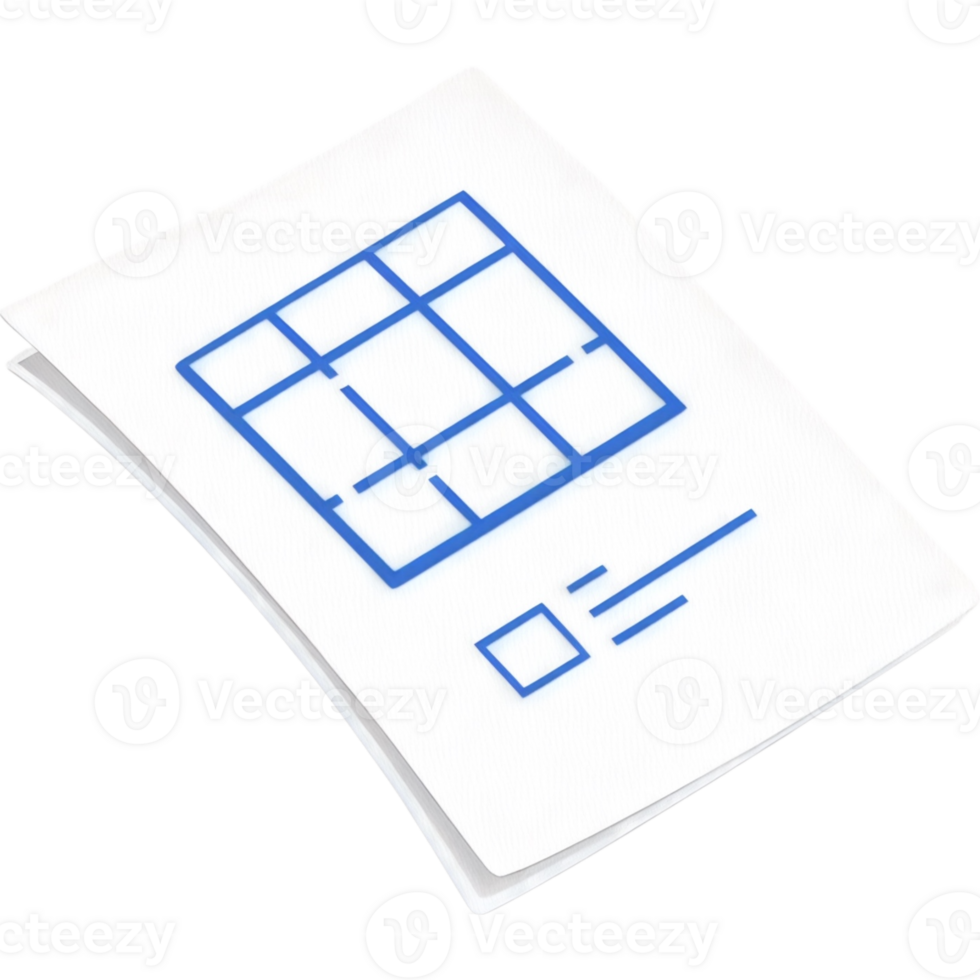 Clipboard with Simple Gridded png