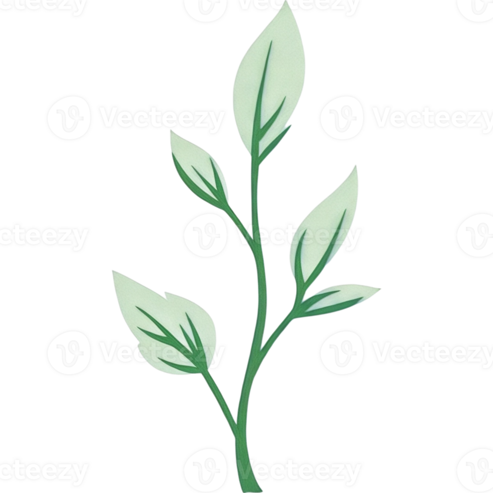 Simple Line Drawing of a Growing Plant png