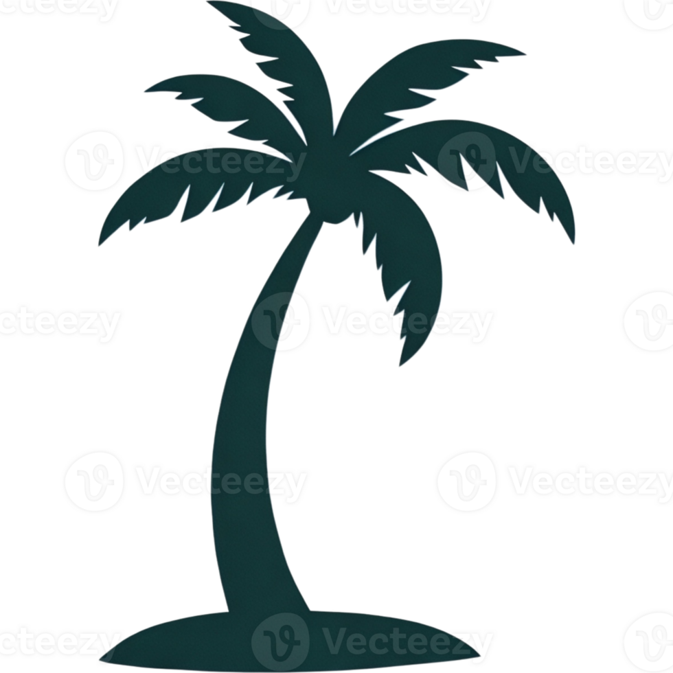 Single Palm Tree on a Tropical Island png