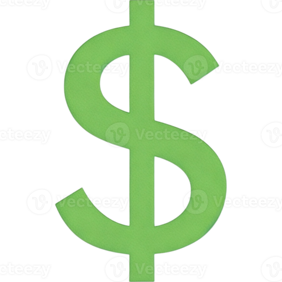 Simple Green Dollar Sign png