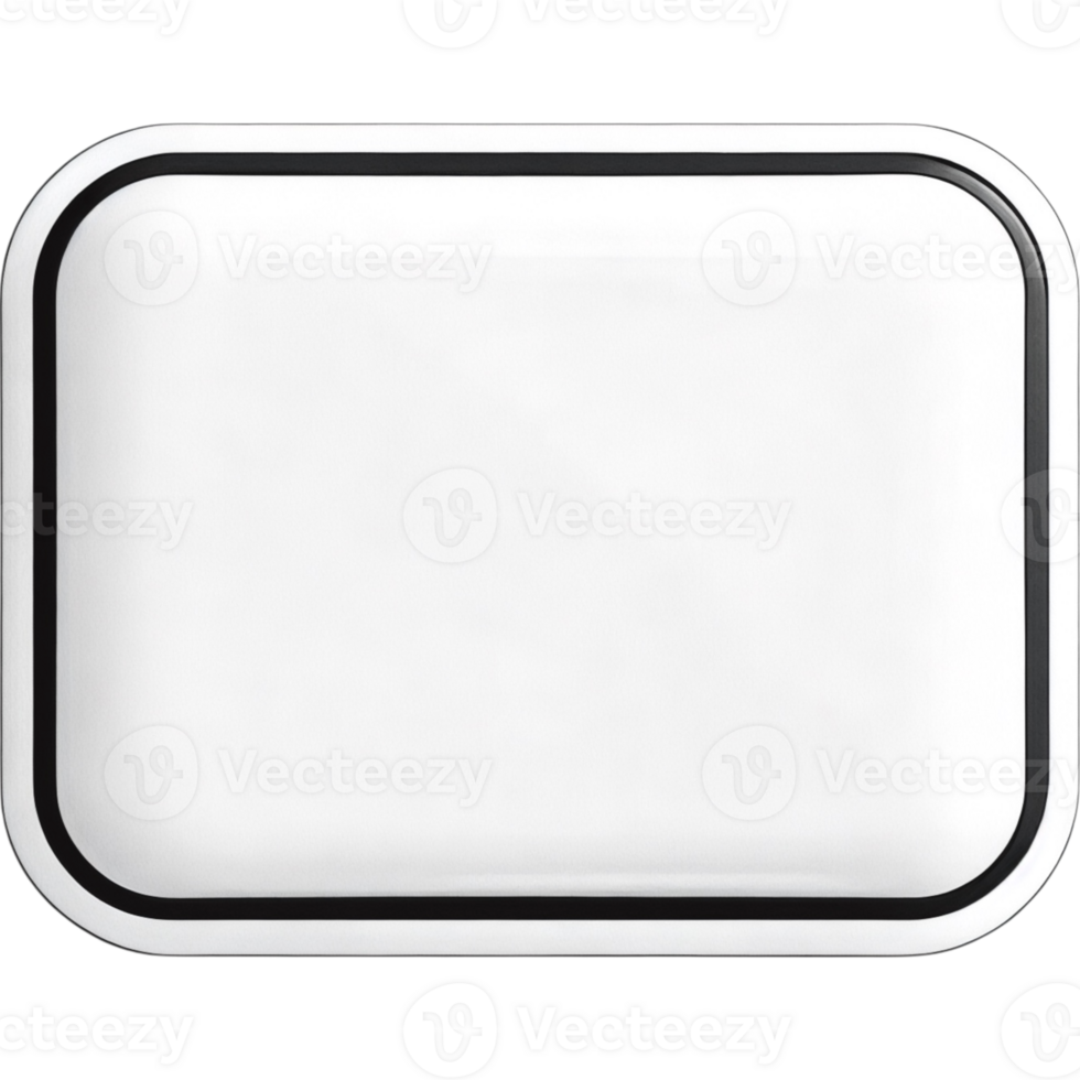 Rectangular White Frame with Black Border png