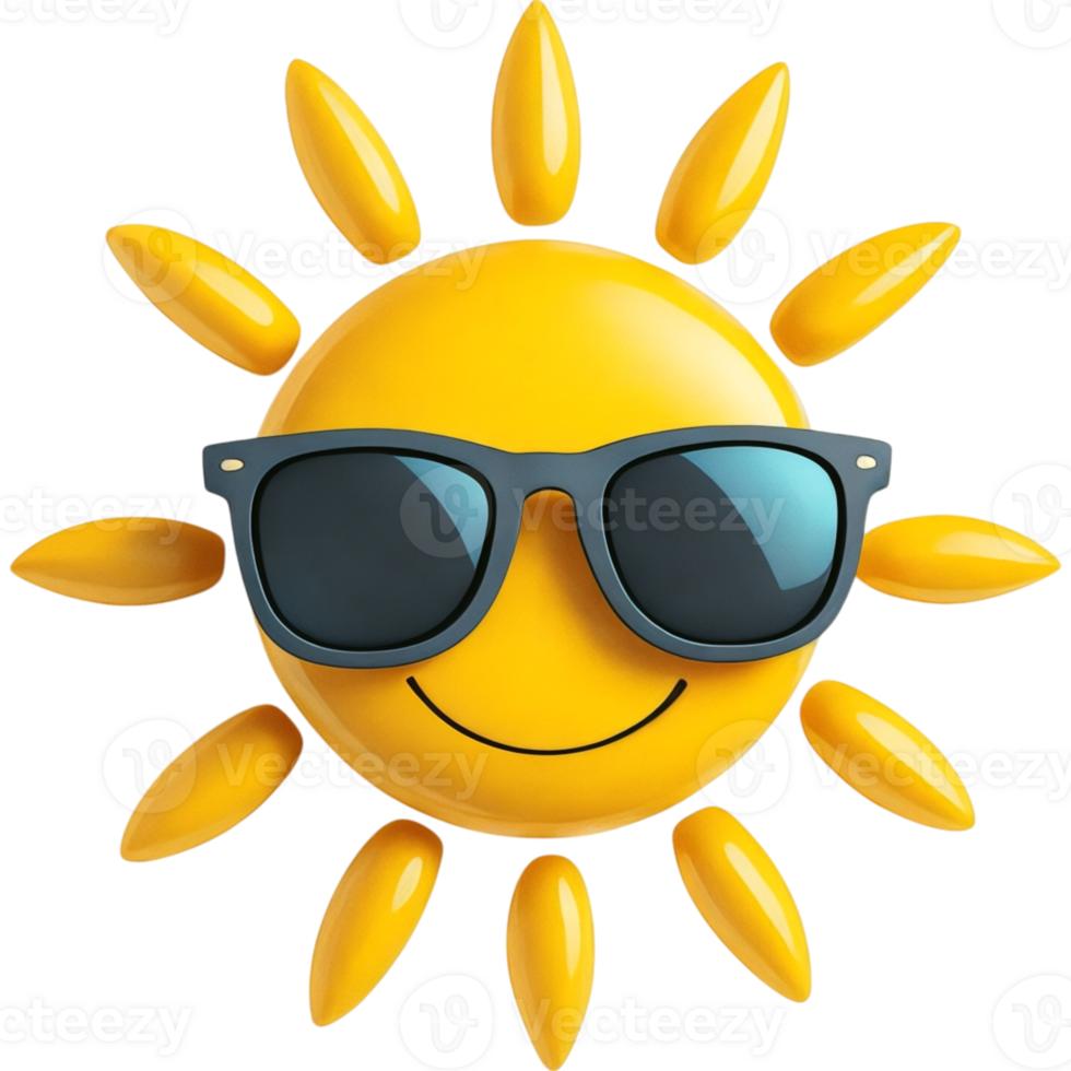 Smiling Sun with Sunglasses png