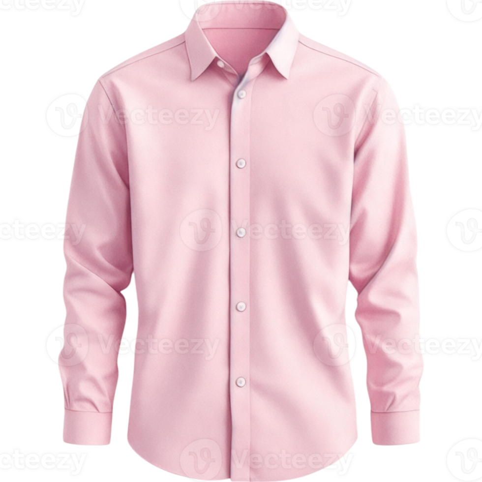 lumière rose manche longue boutonné chemise png