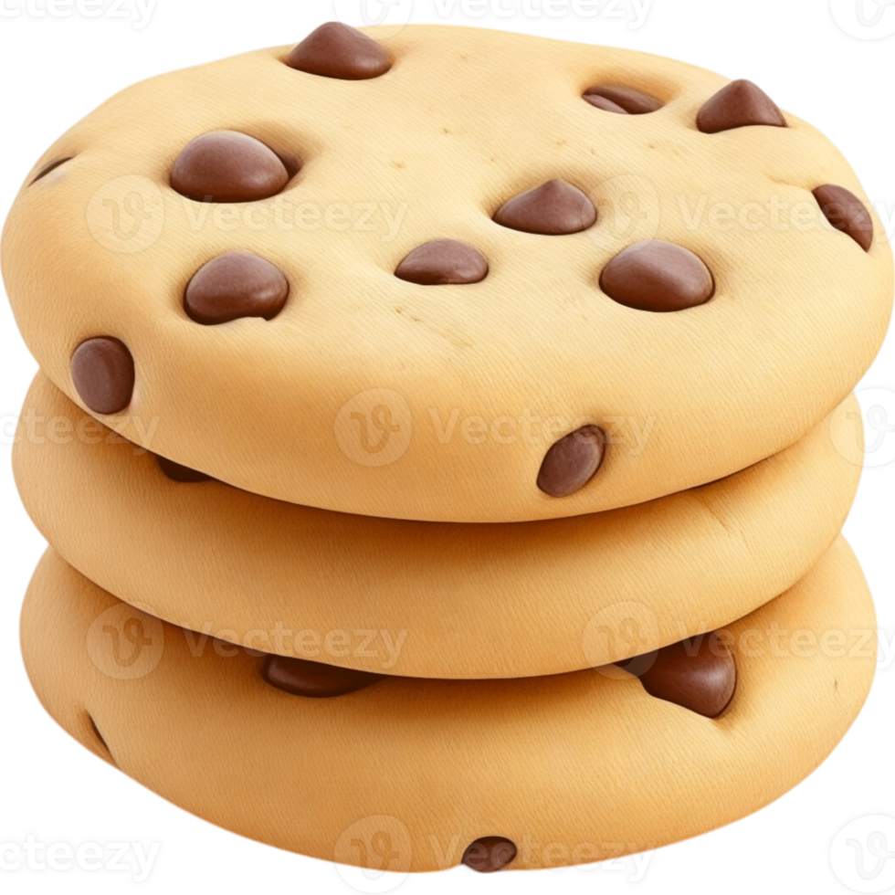 Stack of Chocolate Chip Cookies 57351076 PNG