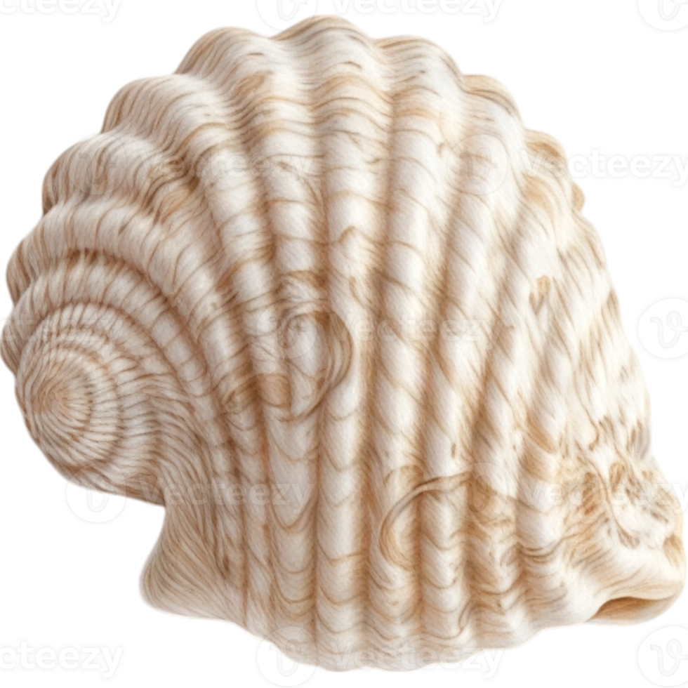 Detailed Closeup of a Large Seashell png