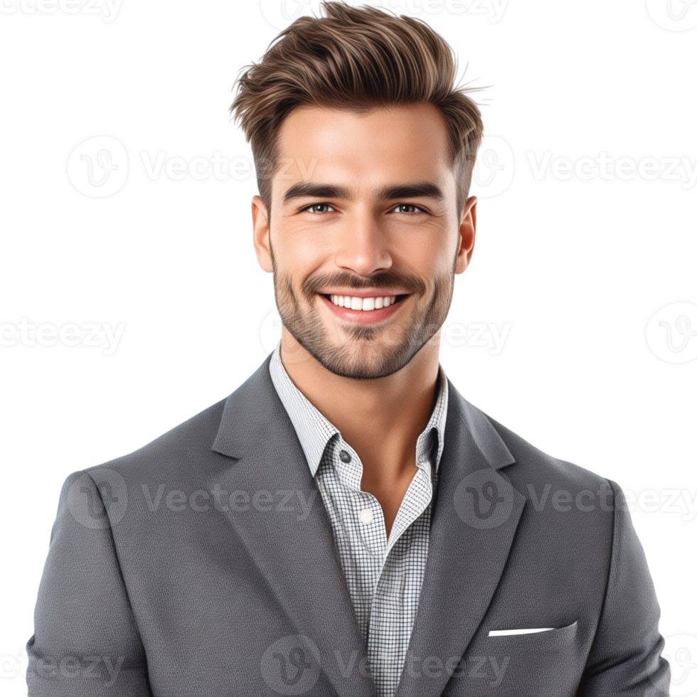 Man in Dark Suit Smiling png