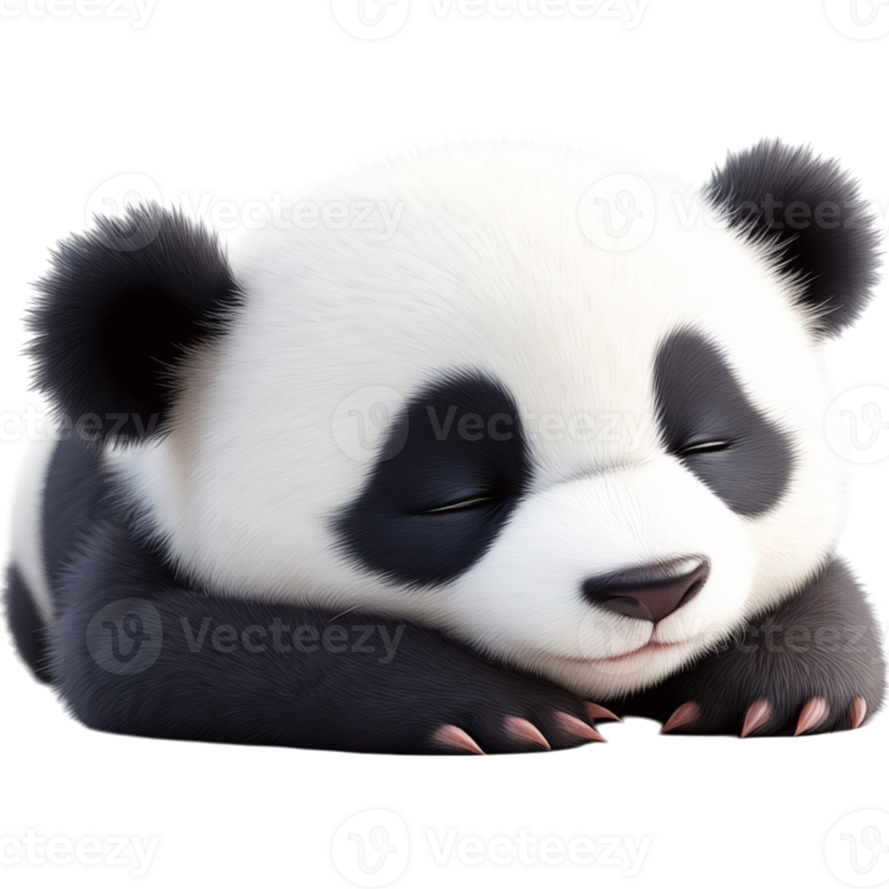 Sleeping Panda Bear Cub png