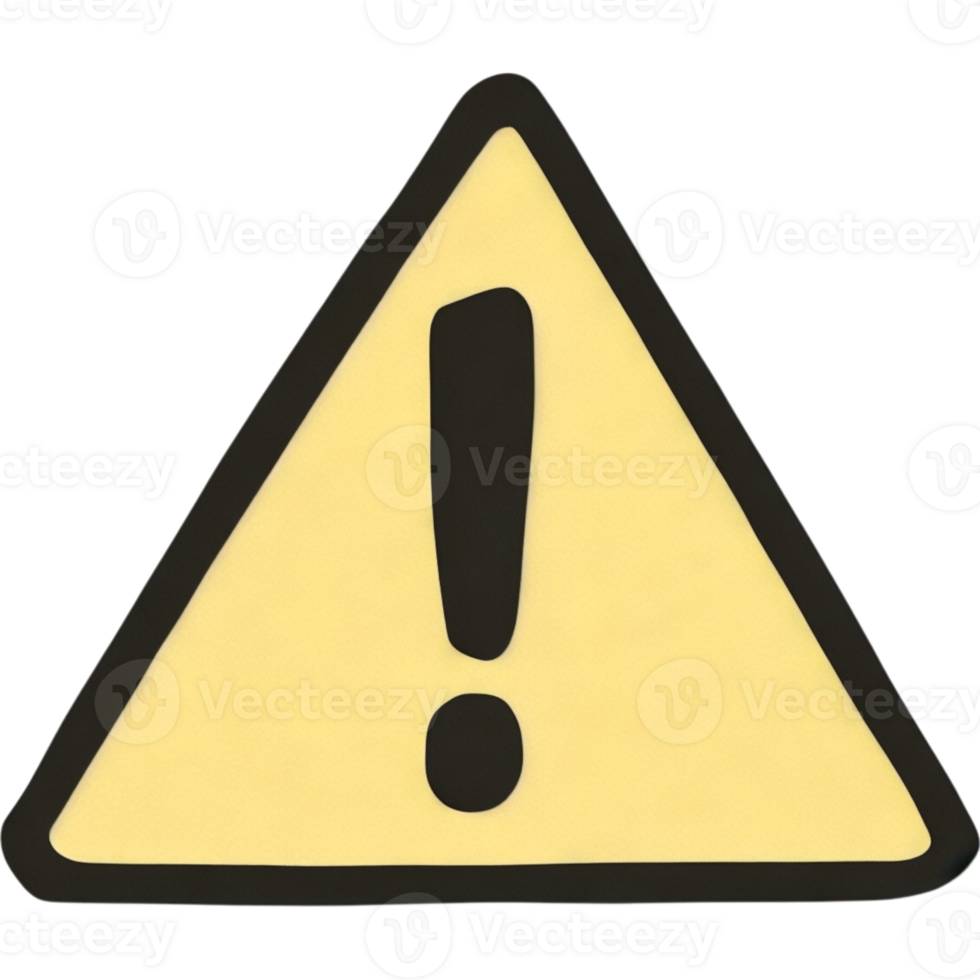 Yellow Warning Triangle with Exclamation Mark png
