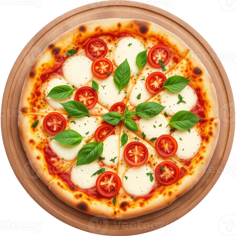 Margherita Pizza With Basil png