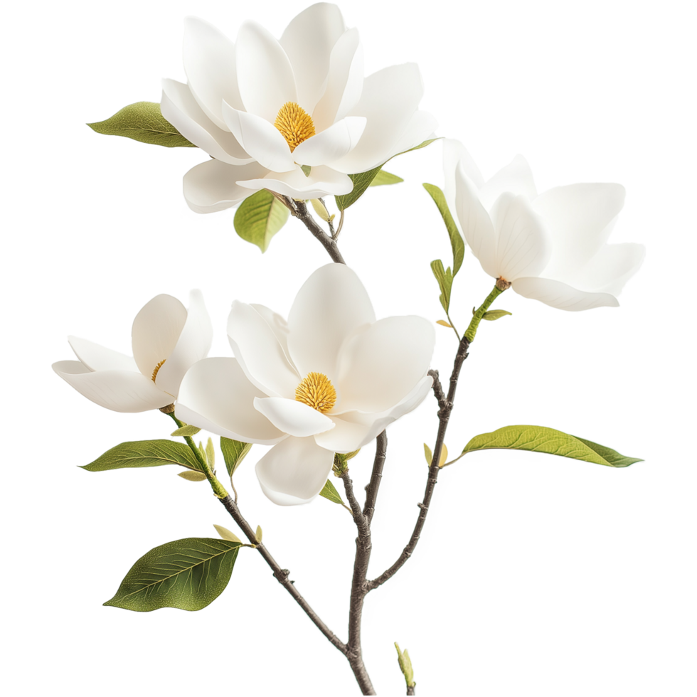 Elegant Magnolia Flower Displaying a Beautiful Southern Magnolia Plant png