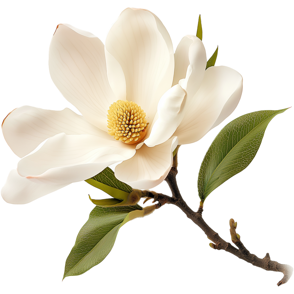 Magnolia Flower Illustration of a Beautiful Southern Magnolia Plant png