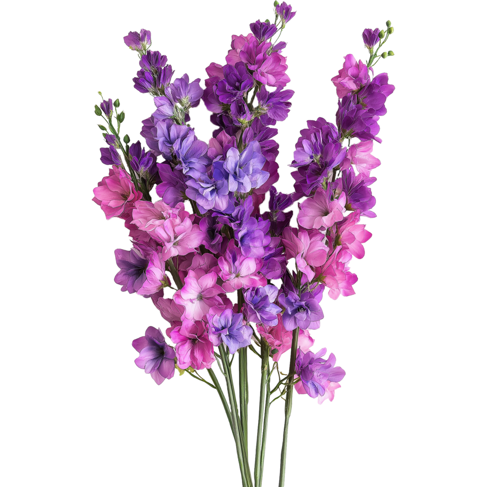 Detailed Larkspur Plant Delphinium Flower Illustration for Display png
