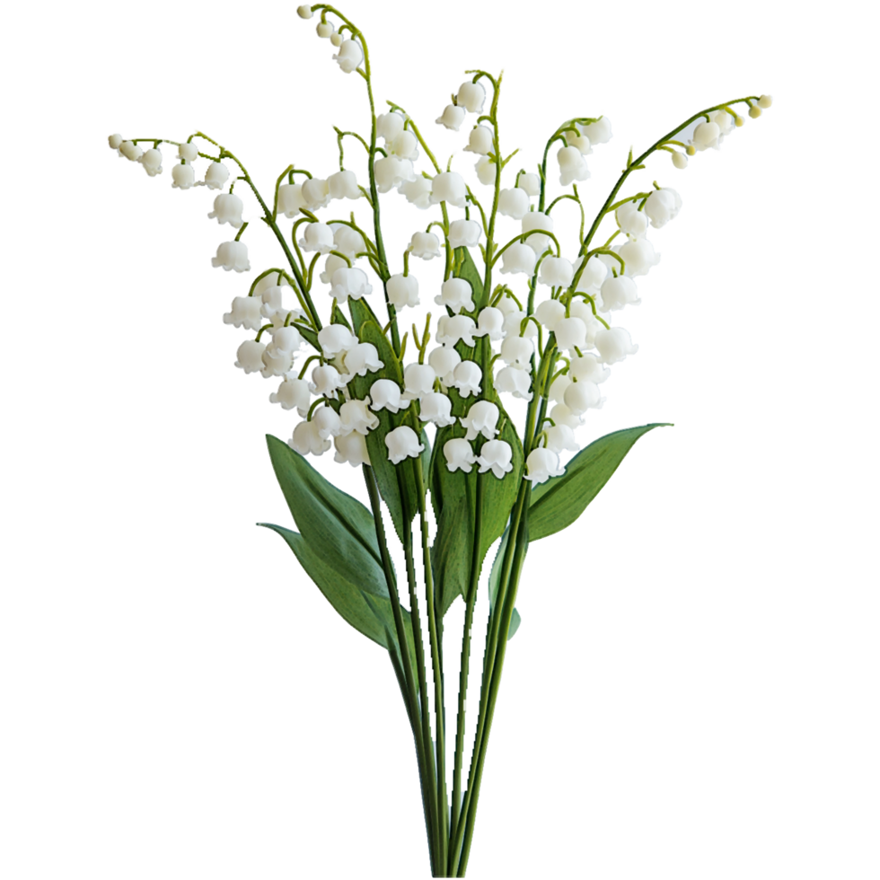 Detailed Lily of the Valley Flower in Convallaria Majalis Plant Illustration png