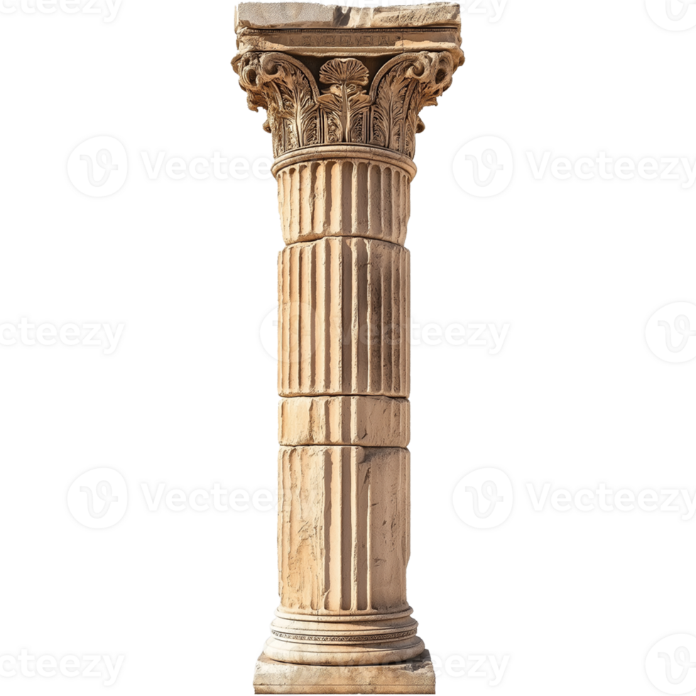 Golden Column and Classic Arch Isolated in Luxury Illustration png