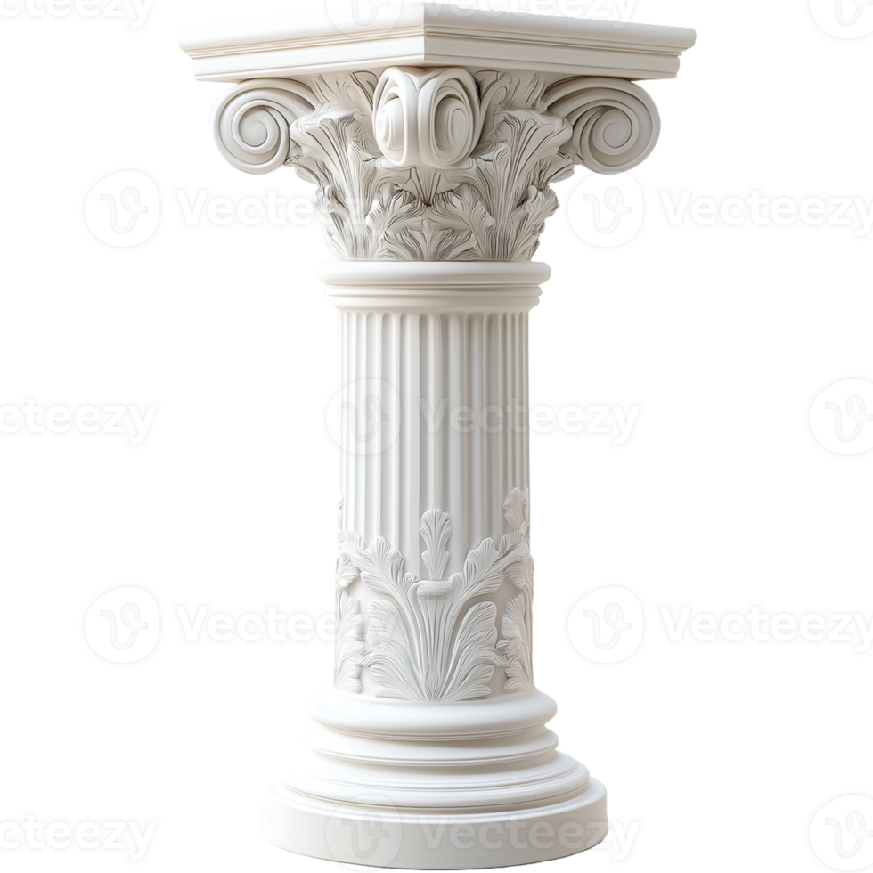 Ancient Greek Column Isolated with Classic Arch Illustration png
