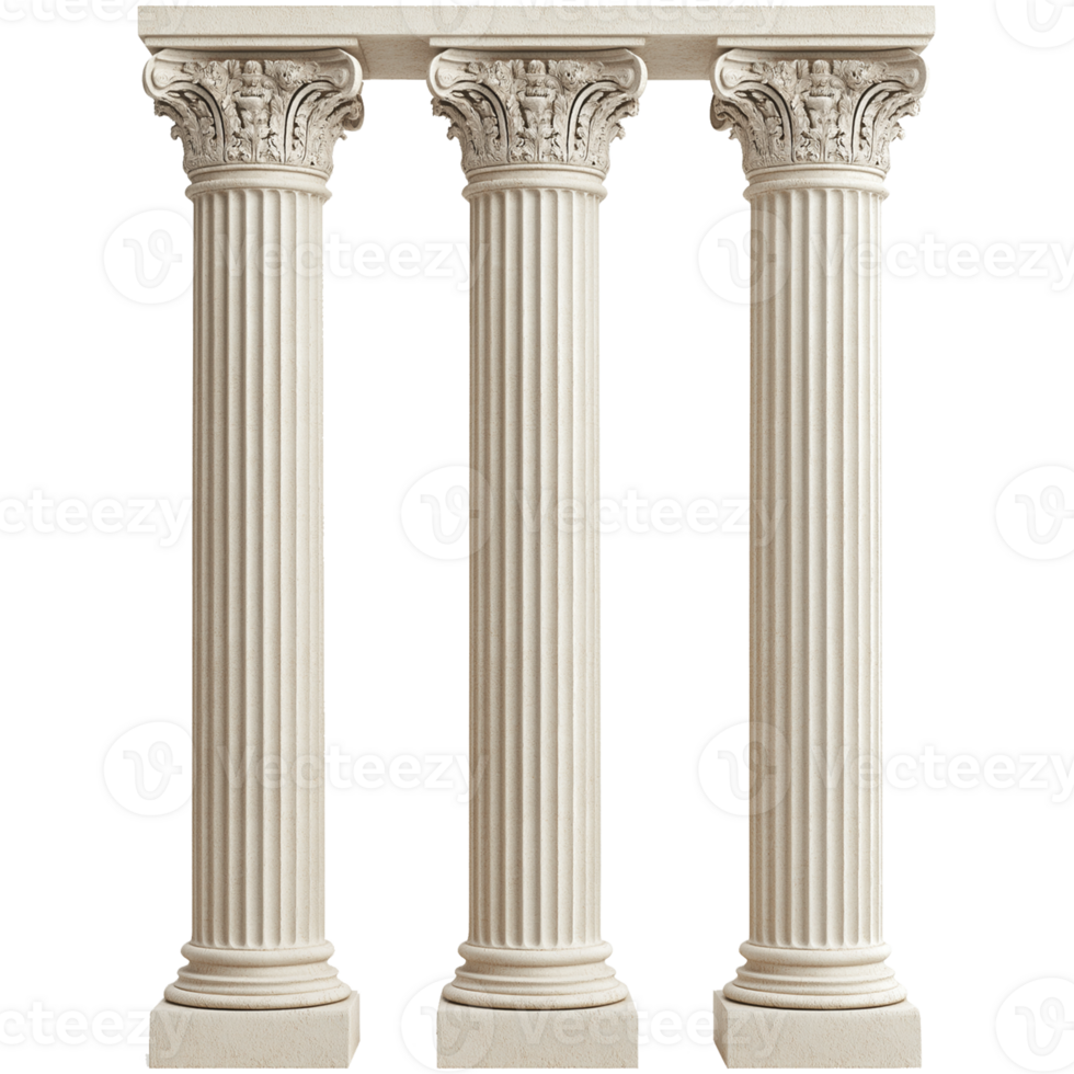 Ancient Greek Column and Classic Arch Isolated for Illustration png