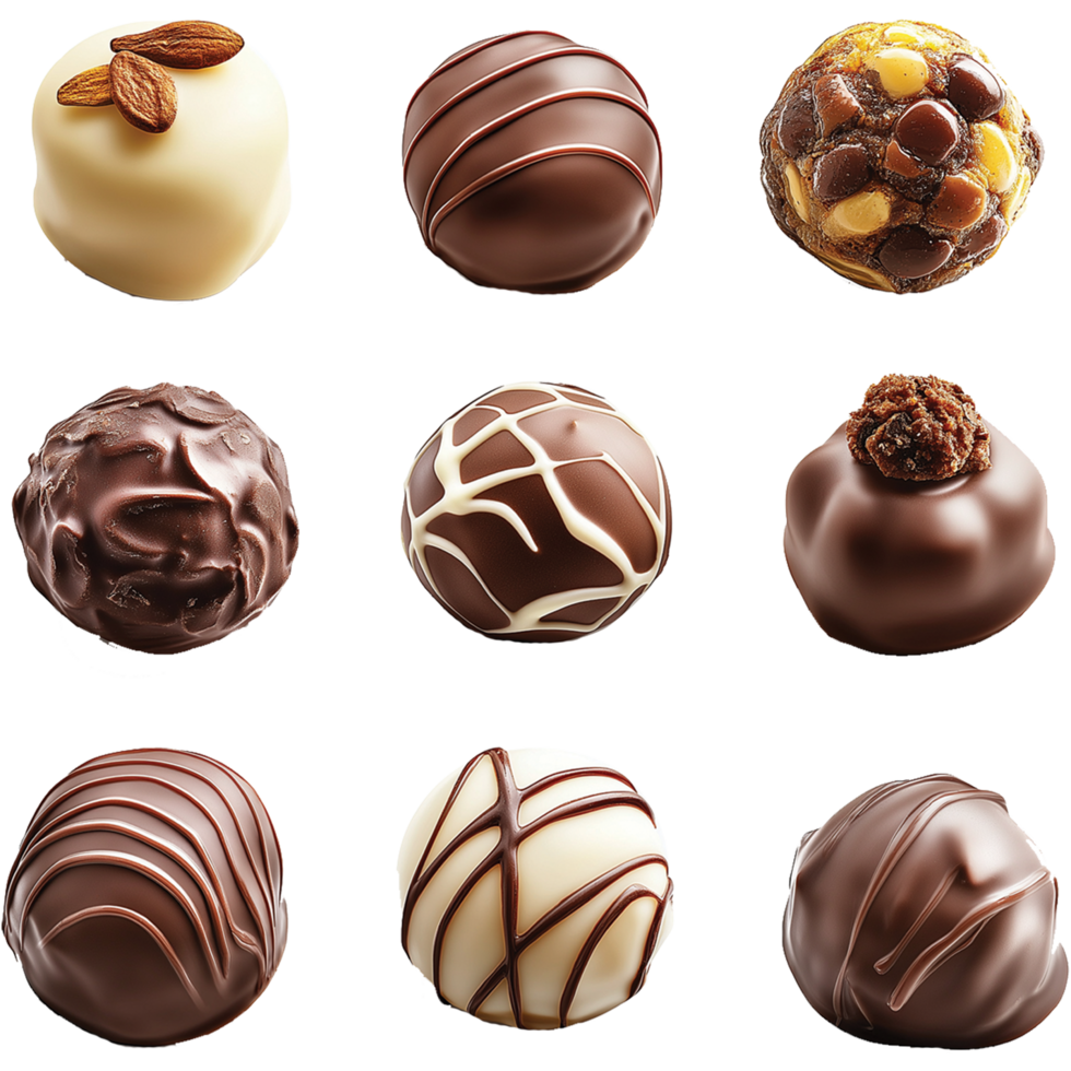 Chocolate truffle isolated png