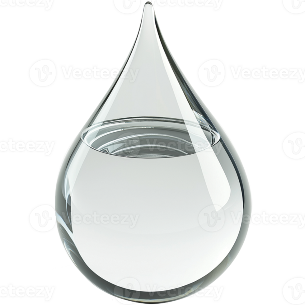 Isolated Raindrop with Crisp, Clean Details png