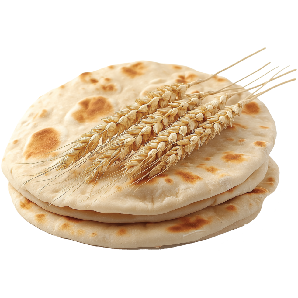 Wheat rye barley oat seeds isolated, Pita or flatbread with wheat ears illustration, oats image png
