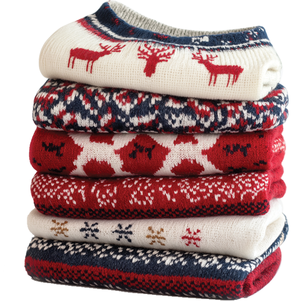 Pile of Folded Clothing in Multiple Styles and Colors png