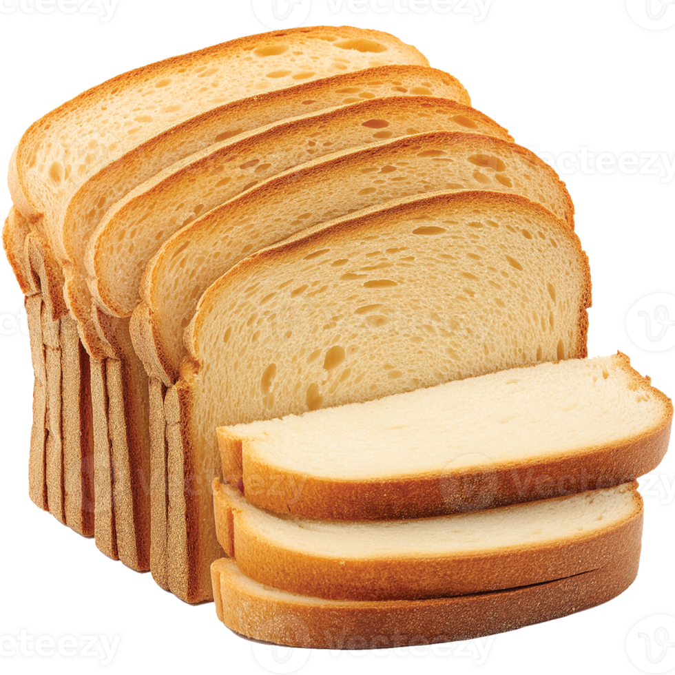 Isolated Slice of Bread with Cheese in Delicious Food Illustration png