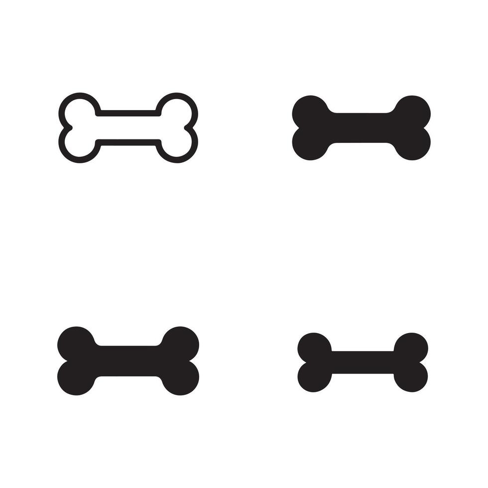 Dog Bone Icons Icons set. vector