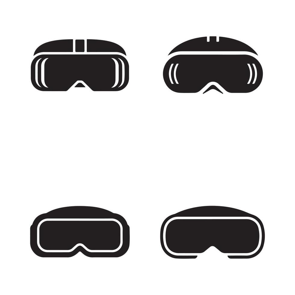 VR headset Icons set. vector