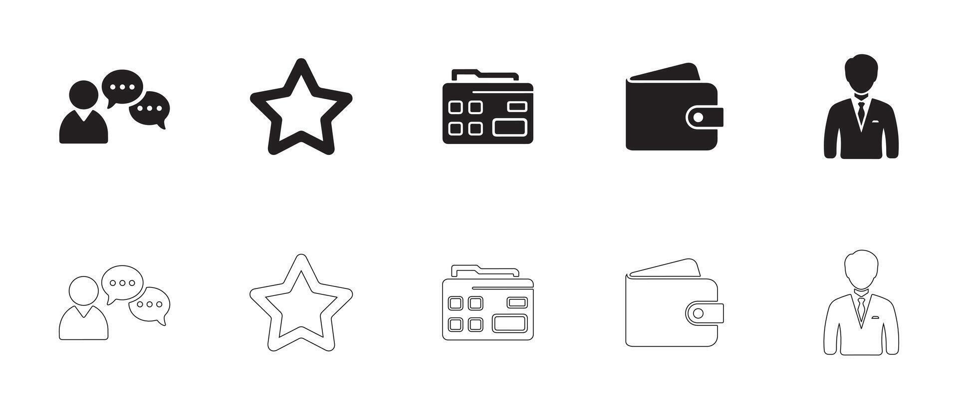 Corporate Strategy and AI-Powered Finance Icons for Modern Design vector