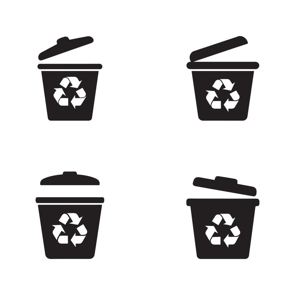 Recycling Bins Icons set. vector