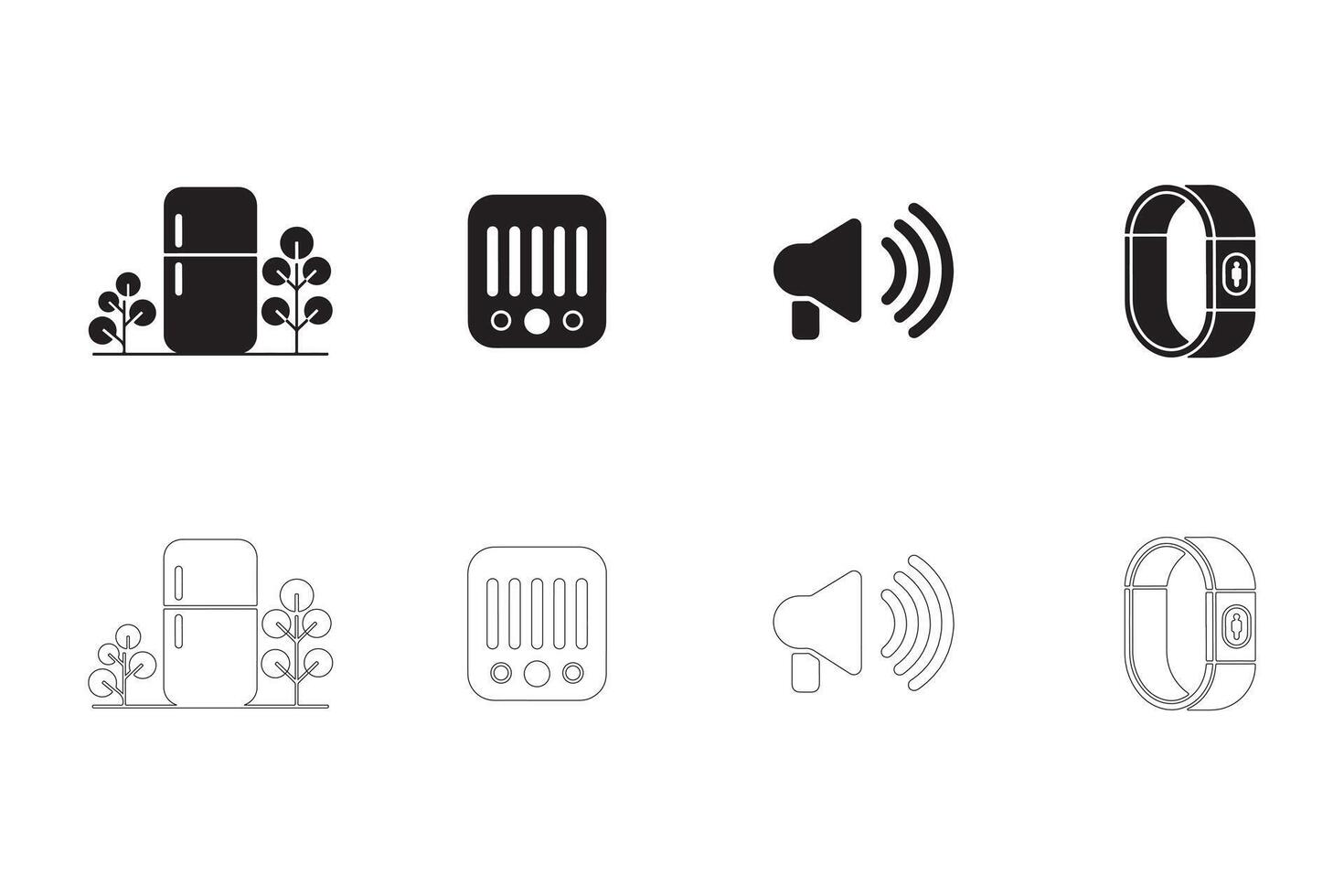 Wireless Automation and Smart Living Icons for Digital Projects vector