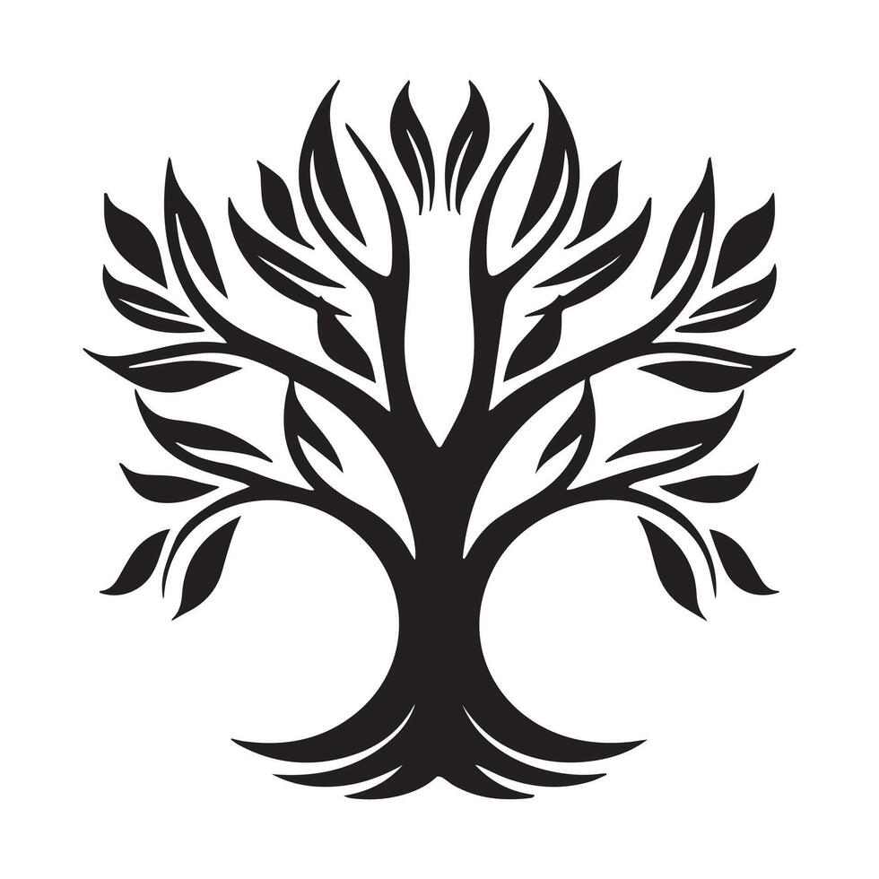 tree silhouette design vector