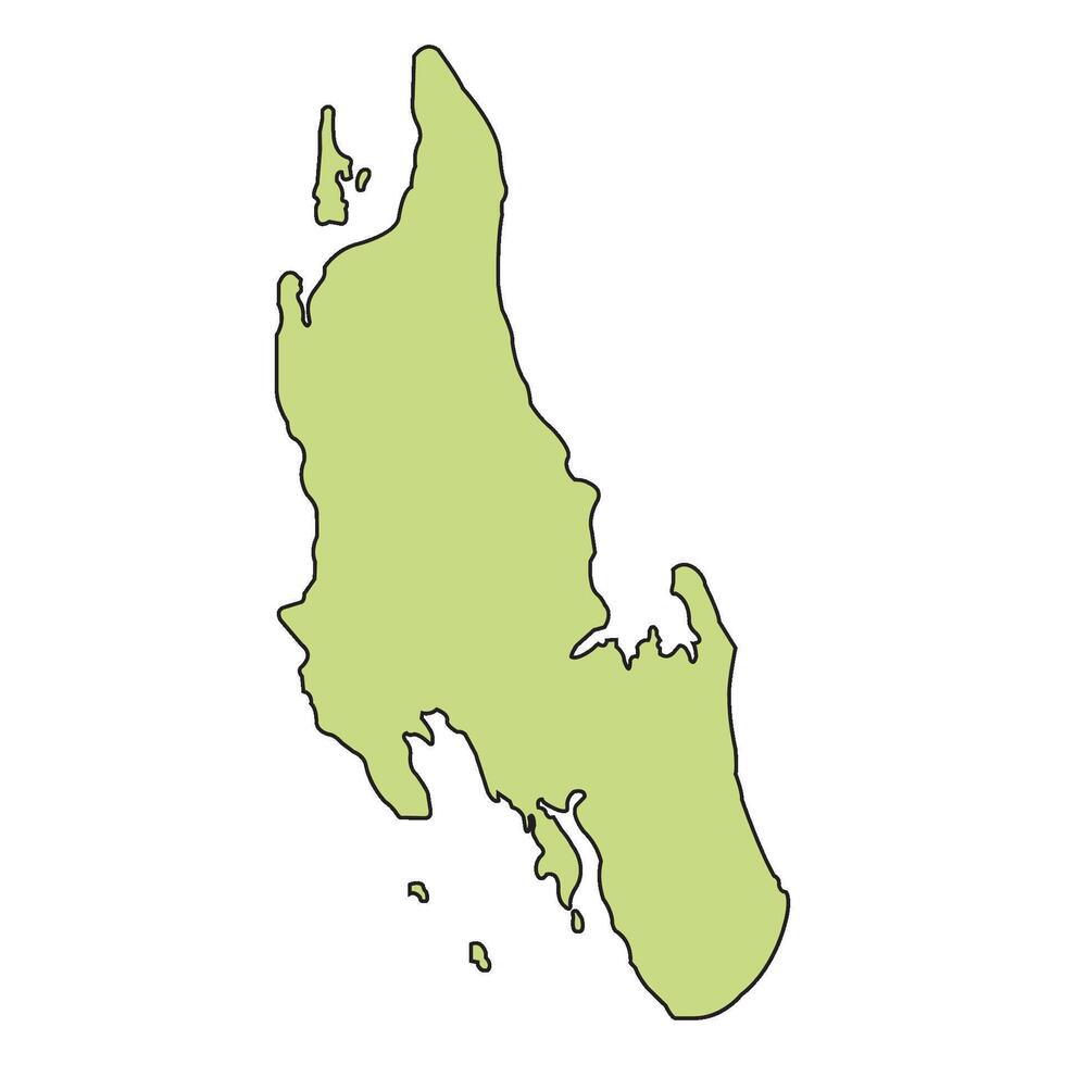 zanzibar island map vector