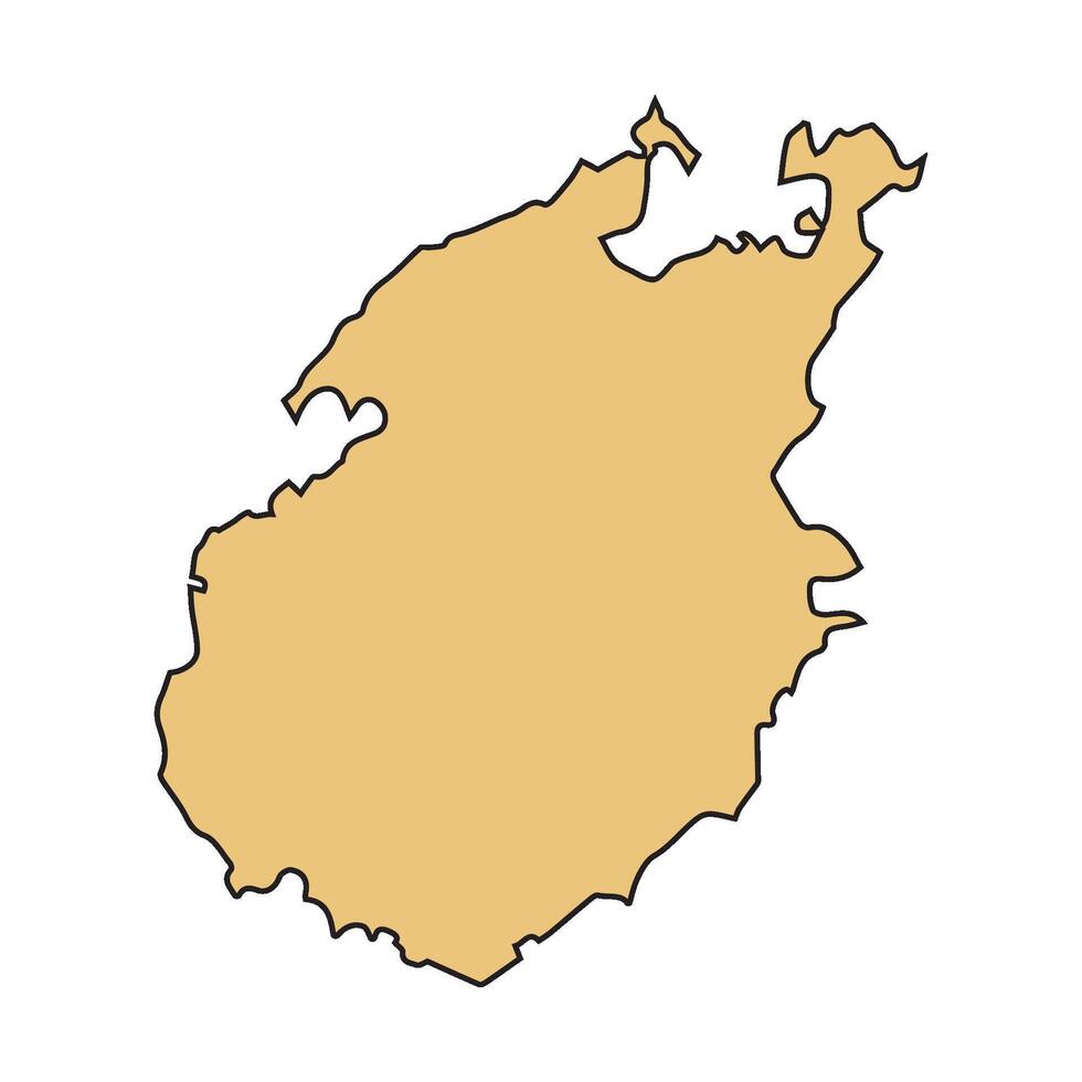 Paros island map icon design vector