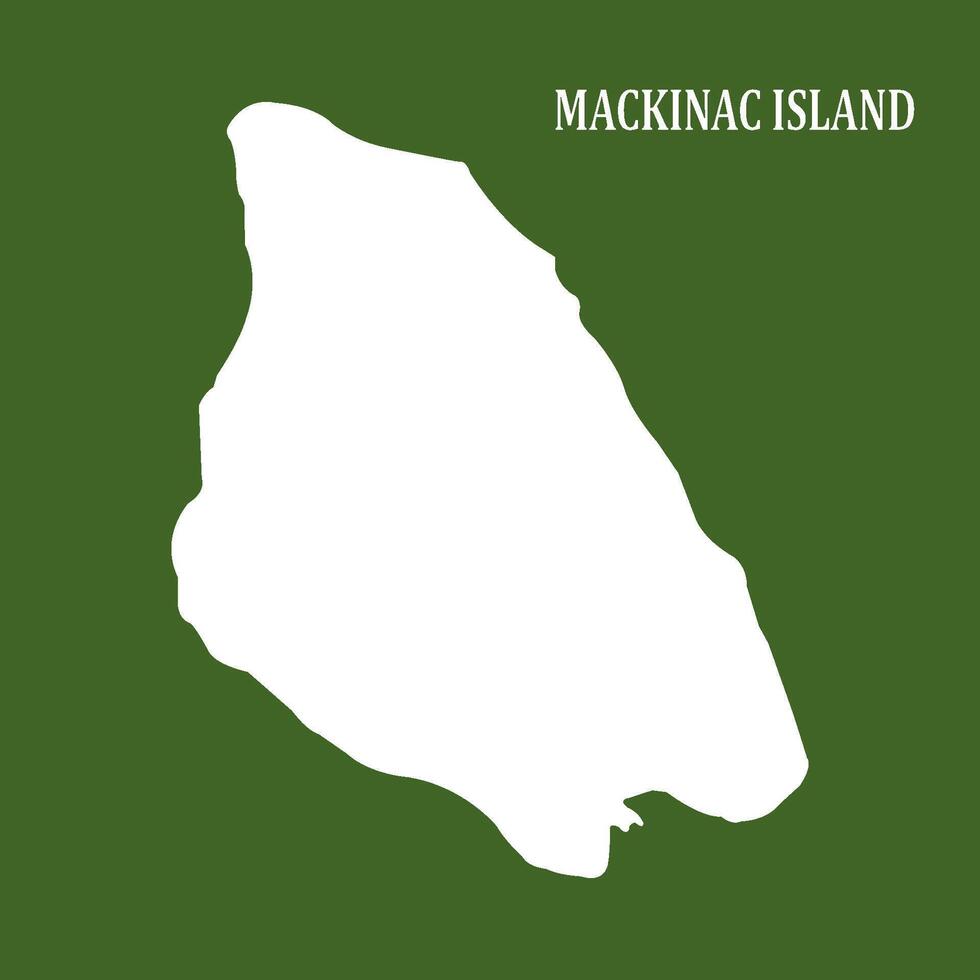 mackinac island map icon design vector