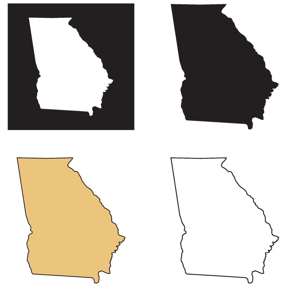golden isles island map vector
