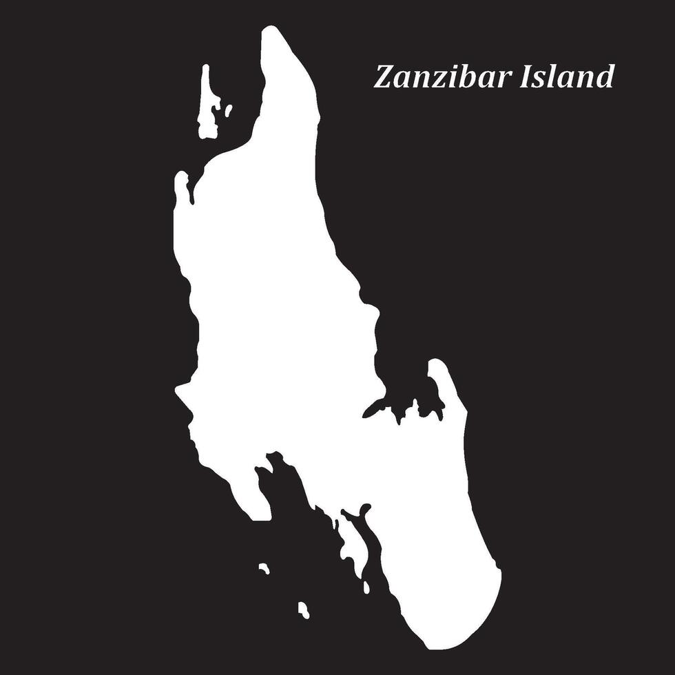 map of zanzibar islands vector