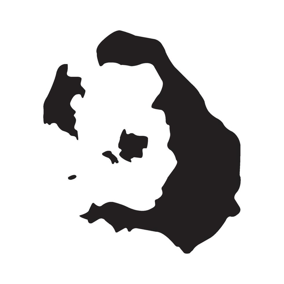 santorini islands map vector