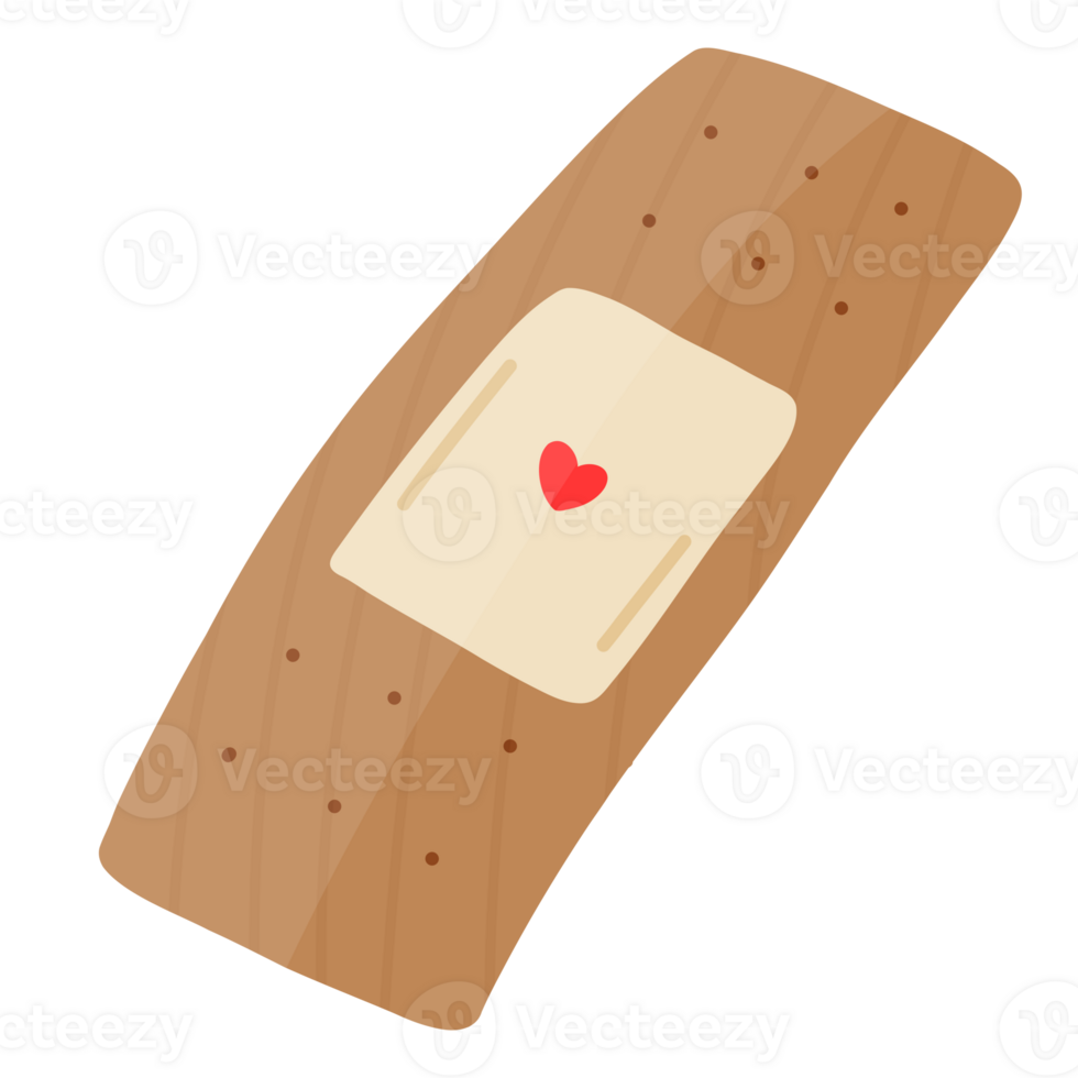 A bandage with a heart on it png