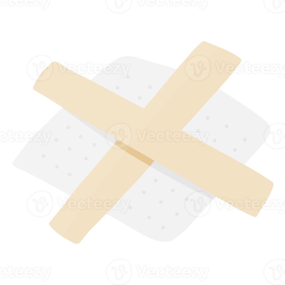 A bandage with a cross on it png
