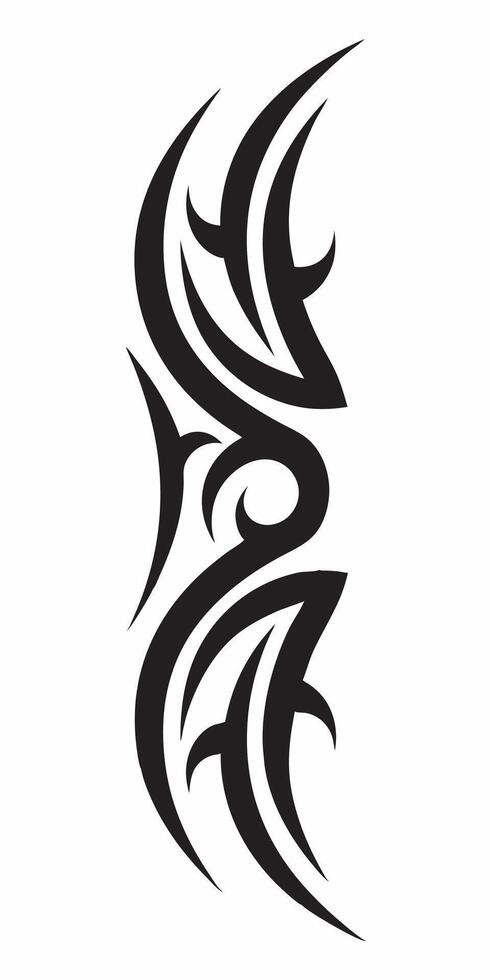 Stunning Tribal Tattoo with Bold and Intricate Ink Patterns vector